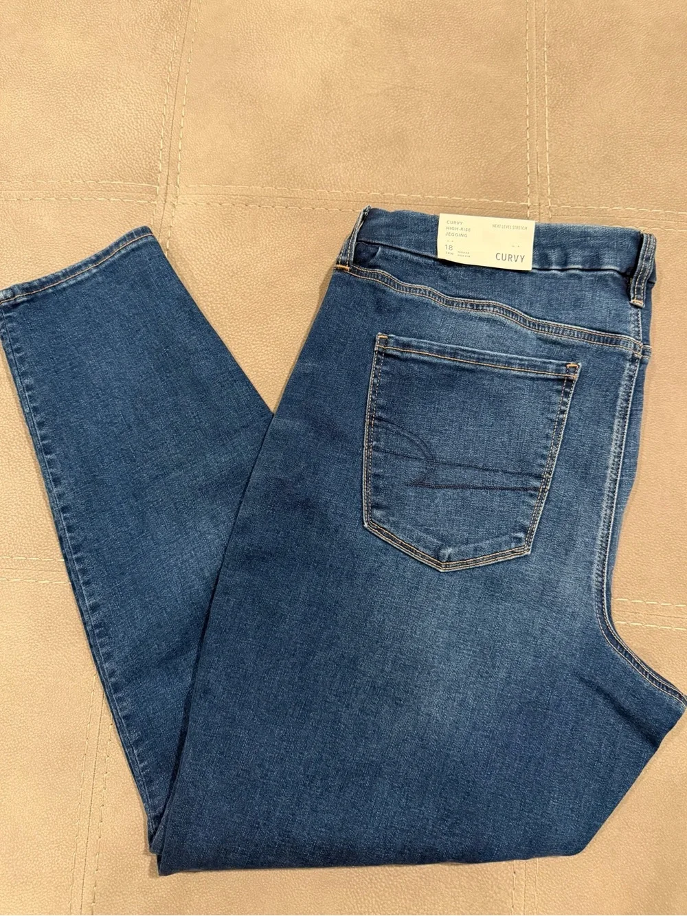 American Eagle Outfitters Curvy High-Rise Women's Blue Stretch Jeans